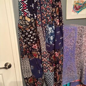 Boho Patchwork Wide Leg Pants